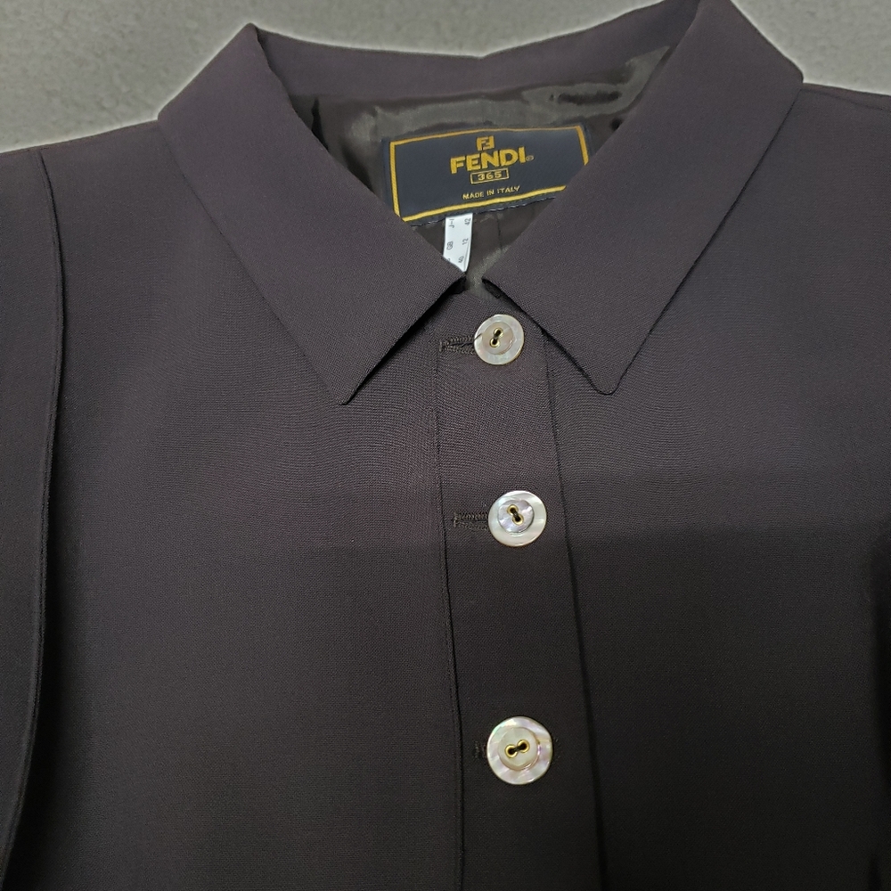 Vintage Fendi dark brown fitted blazer - Picture 3 of 11